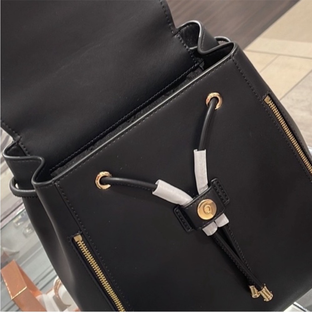Michael Kors Black Leather
Backpack with Gold Hardware - Picture 8 of 14